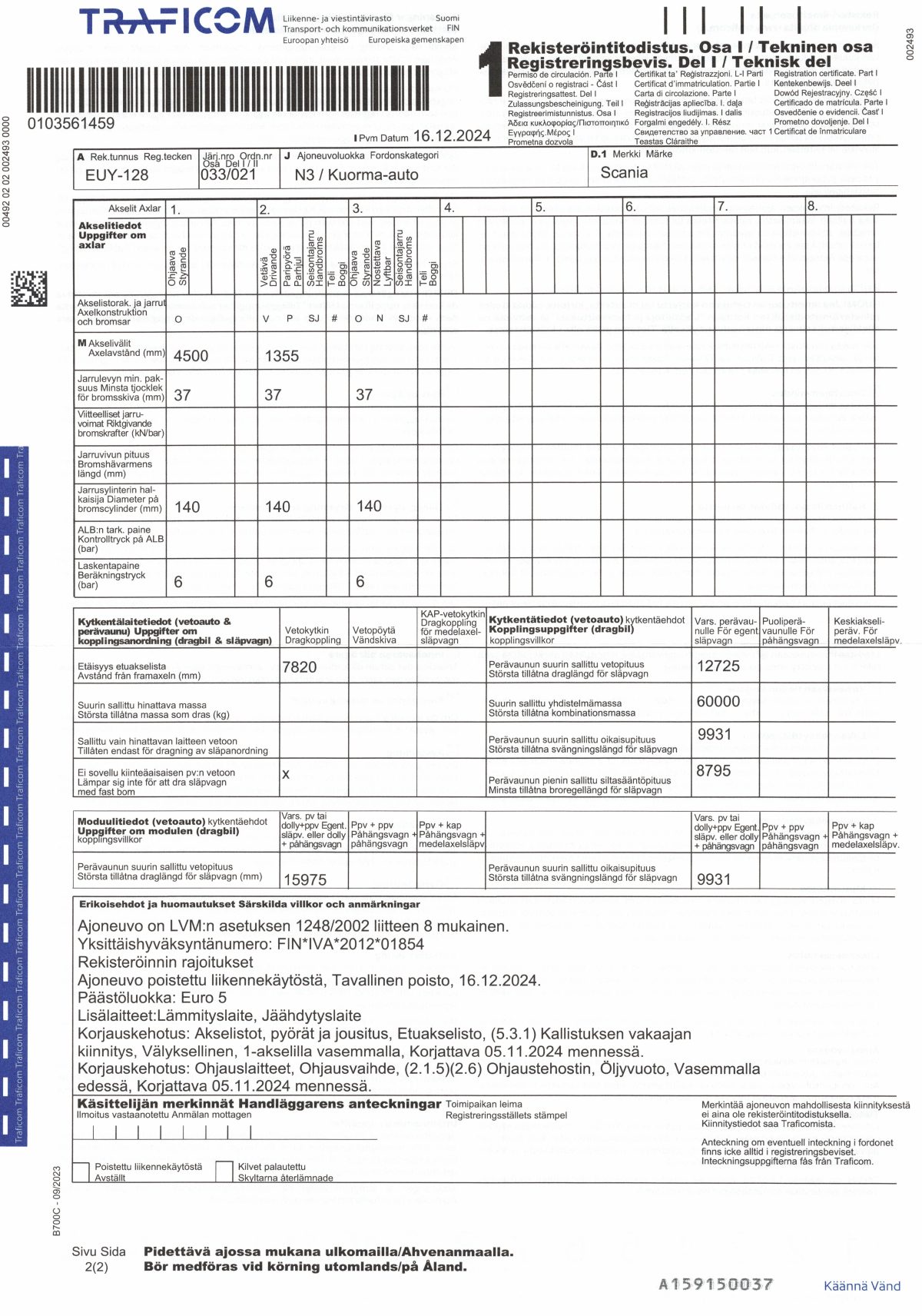 SCANIA R-480 6X2*4 4500 - Image 15