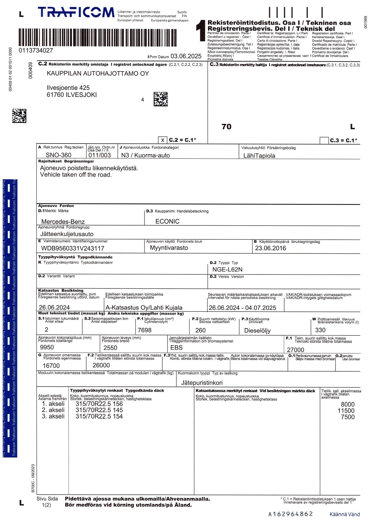 MERCEDES-BENZ ECONIC 2635 6X2*4 3900 - Image 13
